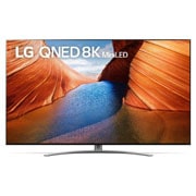 LG Τηλεόραση QNED 8K MiniLed 65QNED966QA 65 Ινντσών, Μπροστινή όψη της LG QNED TV με εικόνα που γεμίζει την οθόνη και λογότυπο του προϊόντος, 65QNED996QB, thumbnail 1