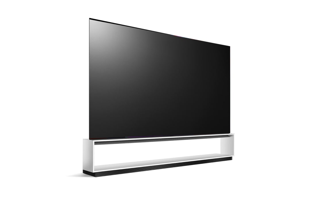 LG SIGNATURE OLED 8K Z3 88 ιντσών 2023, Δεξιά πλευρική όψη της LG OLED G3 στον τοίχο υπό ελαφριά κλίση, OLED88Z39LA, thumbnail 5