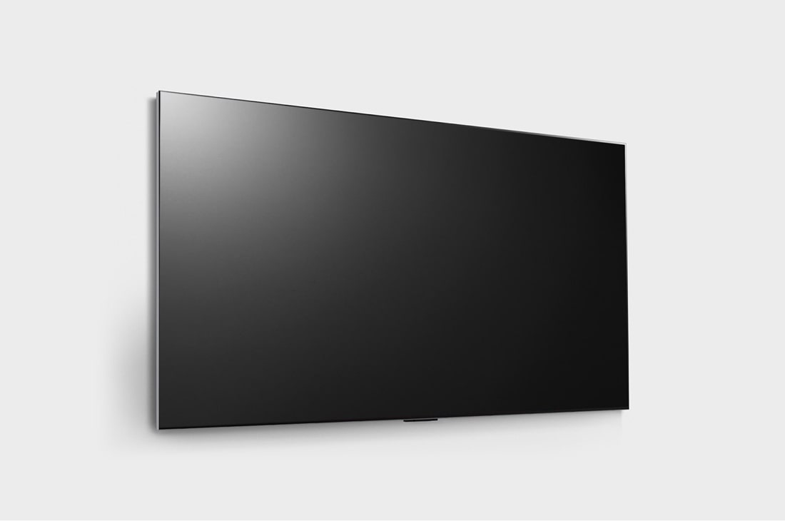 LG OLED evo G3 77 ιντσών 4K Smart TV 2023, Δεξιά πλευρική όψη της LG OLED G3 στον τοίχο υπό ελαφριά κλίση, OLED77G36LA, thumbnail 5
