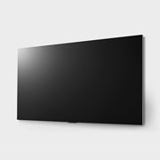 LG OLED evo G3 77 ιντσών 4K Smart TV 2023, Αριστερή πλευρική όψη της LG OLED G3 στον τοίχο υπό ελαφριά κλίση, OLED77G36LA, thumbnail 2