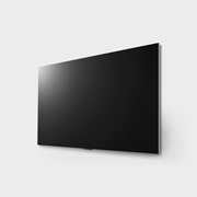 LG OLED evo G3 77 ιντσών 4K Smart TV 2023, Αριστερή πλευρική όψη της LG OLED G3 στον τοίχο υπό ελαφριά κλίση, OLED77G36LA, thumbnail 3