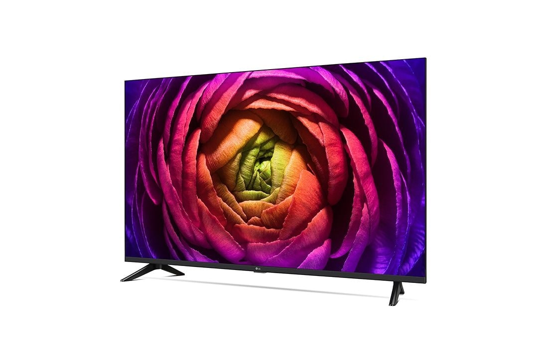 LG UHD UR73 4K 43 ιντσών Smart TV, 2023, 'πλαϊνή όψη σε γωνία 30 μοιρών, 43UR73006LA, thumbnail 3