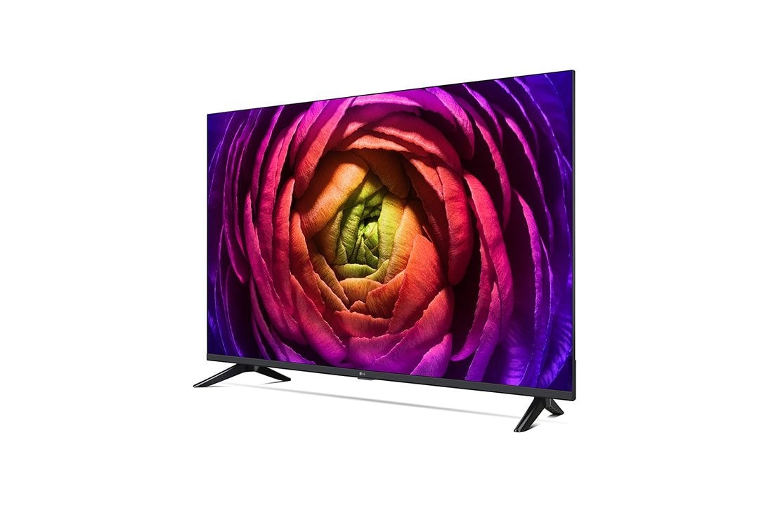 LG UHD UR73 4K 43 ιντσών Smart TV, 2023, 'πλαϊνή όψη σε γωνία 90 μοιρών, 43UR73006LA, thumbnail 4