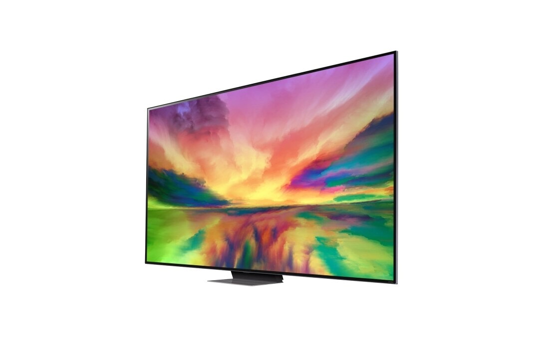 LG QNED LED 4K QNED81 86 ιντσών, 2023, Πλαϊνή όψη 30 μοιρών με εικόνα που γεμίζει το χώρο, 86QNED816RE, thumbnail 3