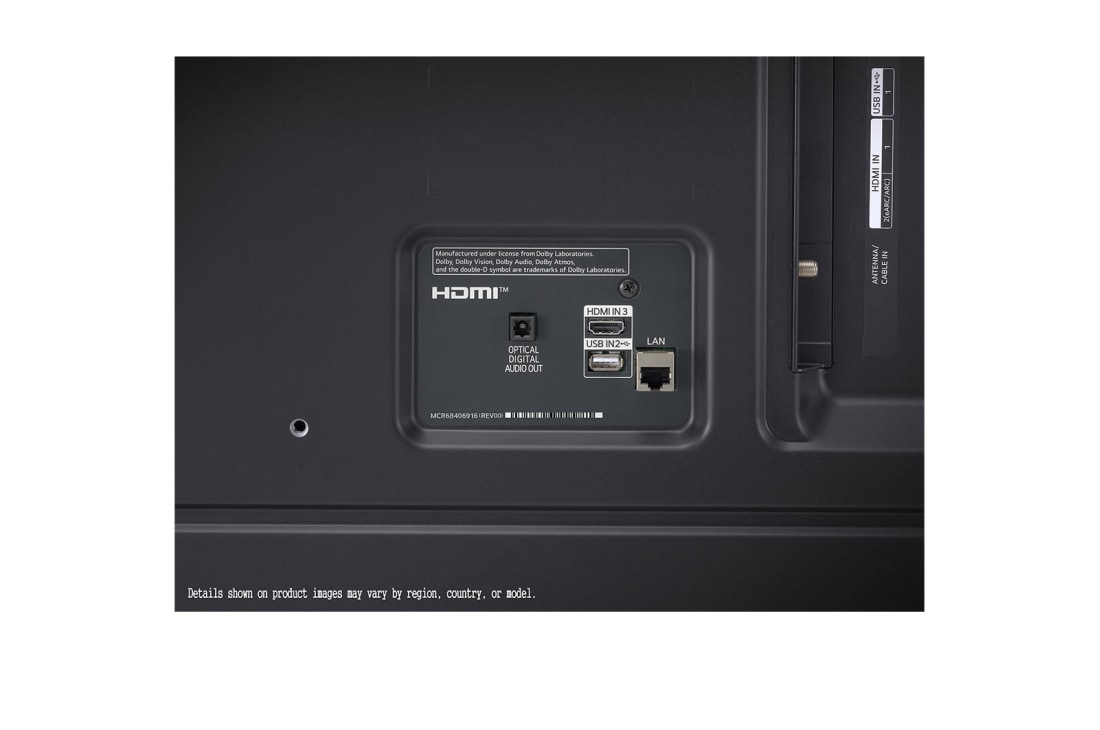 LG Nanocell σειρά 756QC 55 ιντσών, close up view of back ports, 55NANO756QC, thumbnail 12