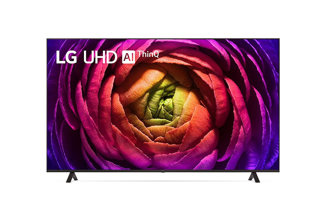 LG UHD UR76 4K 75 ιντσών Smart TV, 2023, Μπροστινή όψη της LG UHD TV, 75UR76006LL