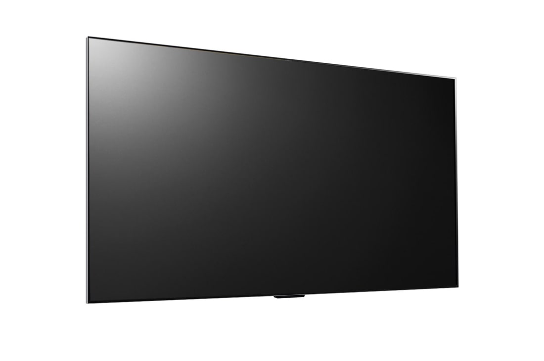 LG Η πρώτη στον κόσμο πραγματικά ασύρματη TV LG OLED evo 77 ιντσών AI M3 με 4K 120Hz μεταφορά βίντεο και ήχου , Ελαφρώς γωνιακή, δεξιόστροφη πλαϊνή άποψη της LG OLED M3 στον τοίχο, OLED77M39LA, thumbnail 3