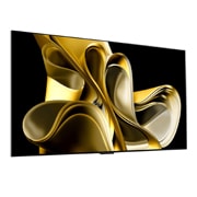 LG Η πρώτη στον κόσμο πραγματικά ασύρματη TV LG OLED evo 77 ιντσών AI M3 με 4K 120Hz μεταφορά βίντεο και ήχου , Ελαφρώς γωνιακή, δεξιόστροφη πλαϊνή άποψη της LG OLED M3 στον τοίχο, OLED77M39LA, thumbnail 3