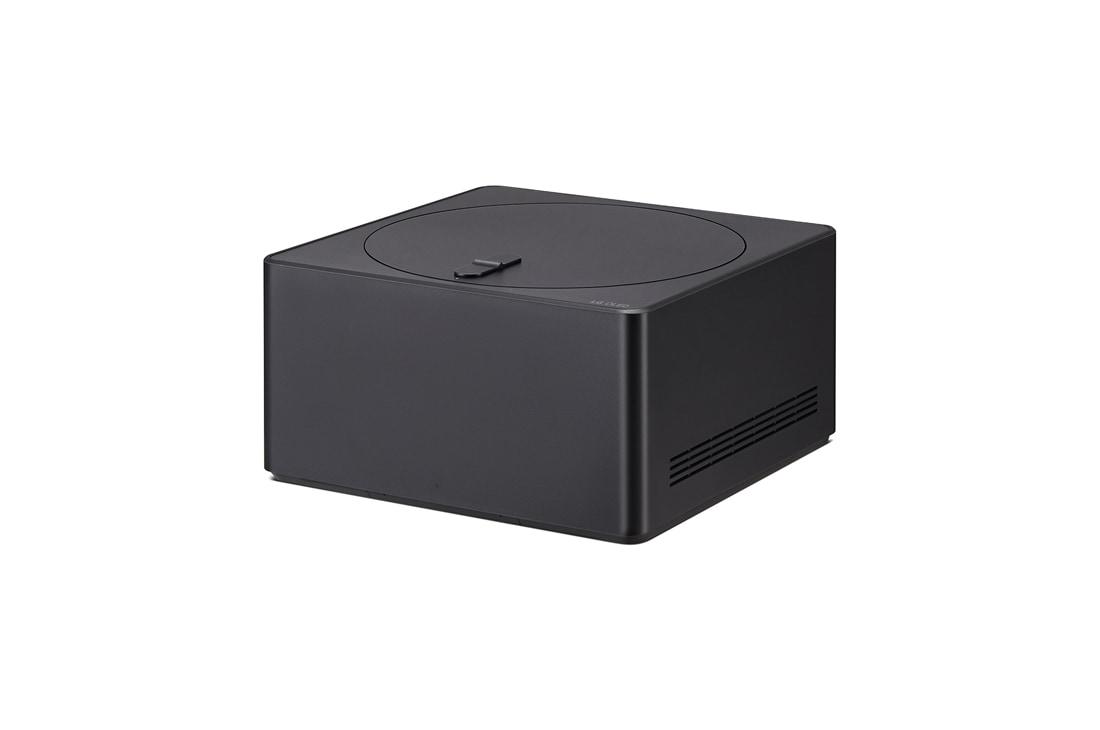 LG Η πρώτη στον κόσμο πραγματικά ασύρματη TV LG OLED evo 83 ιντσών AI M3 με 4K 120Hz μεταφορά βίντεο και ήχου , Ελαφρώς γωνιακή άποψη της αριστερής πλευρά του Zero Connect Box, OLED83M39LA, thumbnail 8