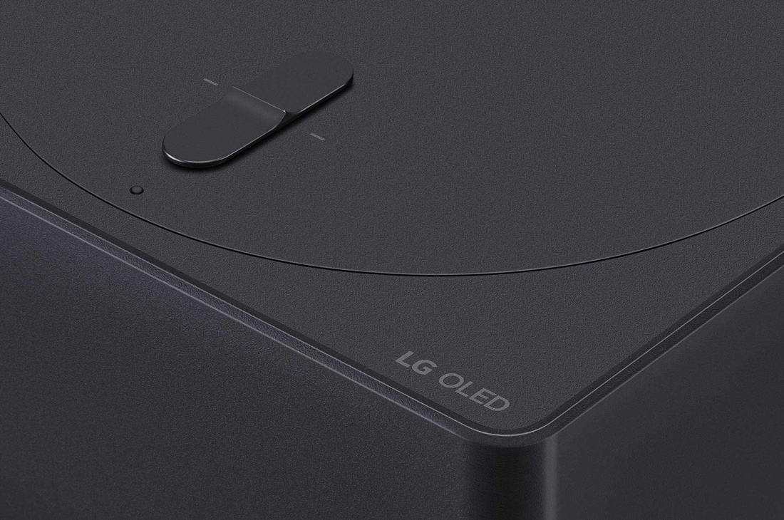 LG Η πρώτη στον κόσμο πραγματικά ασύρματη TV LG OLED evo 83 ιντσών AI M3 με 4K 120Hz μεταφορά βίντεο και ήχου , Ελαφρώς γωνιακή κοντινή άποψη του Zero Connect Box με το λογότυπο LG OLED στην άκρη, OLED83M39LA, thumbnail 11