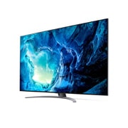 LG Τηλεόραση QNED 8K MiniLed 65QNED966QA 65 Ιντσών, Πλαϊνή όψη 30 μοιρών με εικόνα που γεμίζει το χώρο, 65QNED966QA, thumbnail 3