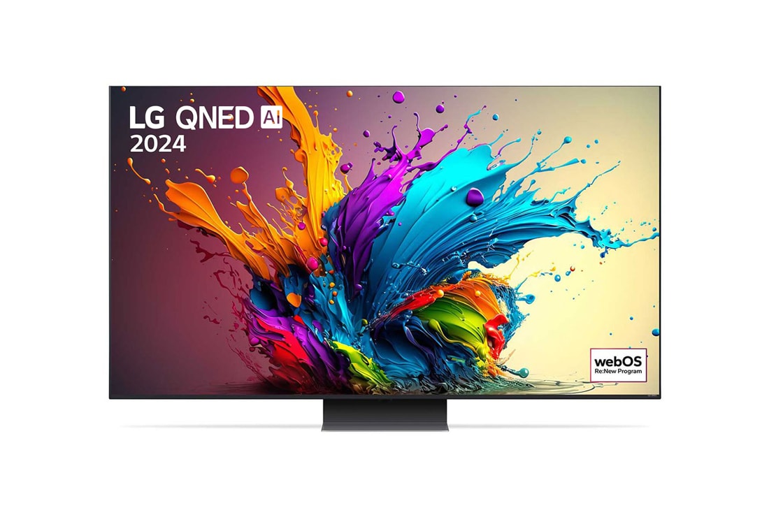 LG Τηλεόραση 86 ιντσών LG QNED AI QNED86 4K Smart TV 86QNED86, Μπροστινή όψη της LG QNED TV, QNED85 με το κείμενο LG QNED και 2024 στην οθόνη, 86QNED86T6A, thumbnail 2