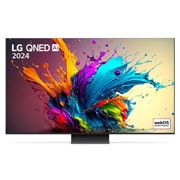 LG Τηλεόραση 86 ιντσών LG QNED AI QNED86 4K Smart TV 86QNED86, Μπροστινή όψη της LG QNED TV, QNED85 με το κείμενο LG QNED και 2024 στην οθόνη, 86QNED86T6A, thumbnail 2
