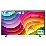LG Τηλεόραση 75 ιντσών LG NanoCell AI NANO82 4K Smart TV 75NANO82T, Front view of LG QNED TV, QNED80 with text of LG QNED, 2024, and webOS Re:New Program logo on screen, 75NANO82T6B, thumbnail 1