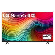 LG Τηλεόραση 50 ιντσών LG NanoCell AI NANO82 4K Smart TV 50ΝΑΝΟ82Τ, Μπροστινή όψη της LG NanoCell TV, NANO80 με το κείμενο LG Nanocell και 2024 στην οθόνη, 50NANO82T6B, thumbnail 1
