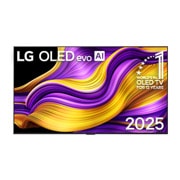LG OLED evo 65 ιντσών AI G5 4K Smart TV 2025, Μπροστινή όψη της LG OLED evo AI G5 4K Smart TV. Το έμβλημα 12 Years of world number 1 OLED και το λογότυπο LG OLED evo AI 2025 βρίσκονται στην οθόνη., OLED65G55LW, thumbnail 1