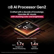 LG OLED 48 ιντσών AI B5 4K Smart TV 2025, Ο επεξεργαστής alpha 8 AI Processor Gen2 ανάβει πορτοκαλί και ροζ και εκπέμπει πολύχρωμες ακτίνες φωτός. Ο τίτλος μιλά για το πώς ο επεξεργαστής αποδίδει ποιότητα 4K, εντυπωσιακά χρώματα και φωτεινότη, OLED48B56LA, thumbnail 5