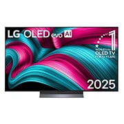 LG OLED evo 55 ιντσών AI C5 4K Smart TV 2025, Μπροστινή όψη της LG OLED evo AI C5 4K Smart TV. Το έμβλημα 12 Years of world number 1 OLED και το λογότυπο LG OLED evo AI 2025 βρίσκονται στην οθόνη., OLED55C55LA, thumbnail 1