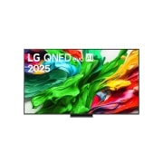 LG Τηλεόραση LG QNED evo AI 86 ιντσών QNED86 4K Smart TV 2025, Μπροστινή όψη της LG QNED evo QNED85 TV, το λογότυπο LG QNED evo Al στην πάνω γωνία. Η LG QNED evo QNED85 TV απεικονίζει πολύχρωμές υφές σαν βαφές που συνδυάζονται., 86QNED86A6A, thumbnail 1