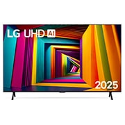LG Τηλεόραση 98 ιντσών LG UHD AI UT91 4K Smart TV 2024, Μπροστινή όψη της LG UHD TV, UT80 με το κείμενο LG UHD AI ThinQ και 2024 στην οθόνη, 98UT91006LA, thumbnail 1
