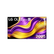 LG OLED evo 97 ιντσών AI G5 4K Smart TV 2025, Μπροστινή όψη της LG OLED evo AI G5 4K Smart TV. Το έμβλημα 12 Years of world number 1 OLED και το λογότυπο LG OLED evo AI 2025 βρίσκονται στην οθόνη., OLED97G54LW, thumbnail 1