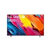 LG Τηλεόραση 86 ιντσών LG QNED AI QNED7E 4K Smart TV 2025, Μπροστινή όψη της LG QNED70 TV, το λογότυπο LG QNED Al στην πάνω γωνία. Η LG QNED TV απεικονίζει πολύχρωμες υφές σαν βαφές που συνδυάζονται., 86QNED7EA6B, thumbnail 1