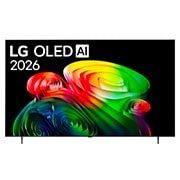 LG OLED 77 ιντσών AI B6 4K Smart TV 2026, Η μπροστινή όψη της LG OLED AI B6, που κυκλοφόρησε το 2026, διαθέτει λεπτό μαύρο πλαίσιο, με μια ζωντανή, ανάγλυφη εικόνα με πλούσιες, πολύχρωμες μορφές που γεμίζουν την οθόνη., OLED77B65LA, thumbnail 1