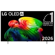 LG OLED 65 ιντσών AI B6 4K Smart TV 2026, Η μπροστινή όψη της LG OLED AI B6, που κυκλοφόρησε το 2026, διαθέτει λεπτό μαύρο πλαίσιο, με μια ζωντανή, ανάγλυφη εικόνα με πλούσιες, πολύχρωμες μορφές που γεμίζουν την οθόνη., OLED65B65LA, thumbnail 1