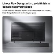 LG NANO 4K UHD 75 ίντσών AI NU8E Smart TV 2026, Η LG NANO 4K UHD AI NU85 φαίνεται από πίσω, αποκαλύπτοντας ένα μεταλλικό πίσω πάνελ με ομοιόμορφα κατανεμημένες οριζόντιες ραβδώσεις που δημιουργούν μια καθαρή, δομημένη εμφάνιση και τονίζουν το Linea, 75NU8E0B3LA, thumbnail 13