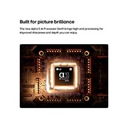 LG 32 ιντσών LG SMART TV AI LB65 FHD 2026, Ο επεξεργαστής alpha 5 AI Processor Gen9 της LG SMART TV AI LB65 FHD TV λάμπει στο κέντρο μιας πορτοκαλί πλακέτας κυκλώματος, επισημαίνοντας την επεξεργασία AI που προσφέρει καθαρότερη ποιότητα εικόνα, 32LB650B6LA, thumbnail 4