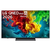 LG Τηλεόραση LG QNED evo AI 55&nbsp;ιντσών QNED83 Mini LED 4K Smart TV 2026, Η μπροστινή όψη της LG QNED evo AI QNED82 Mini LED, η οποία κυκλοφόρησε το 2026, γεμίζει την οθόνη με ζωντανές, ομαλές πινελιές πολύχρωμης κίνησης σαν μπογιά, καθώς τα σύννεφα χρώματος, με πλούσιες στ, 55QNED83B6A, thumbnail 1