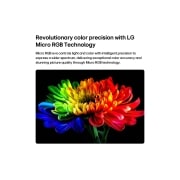 LG Micro RGB evo 75 ιντσών AI MRGB96 4K Smart TV 2026, Η LG Micro RGB evo AI MRGB95, με εξαιρετικά λεπτό χρωματικό έλεγχο Micro RGB, παρέχει 100% κάλυψη χρωμάτων των BT2020, DCI-P3 και Adobe RGB, όπως πιστοποιείται από την Intertek. , 75MRGB96B6B, thumbnail 6