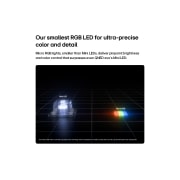 LG Micro RGB evo 75 ιντσών AI MRGB96 4K Smart TV 2026, Το Micro RGB στα δεξιά, που χρησιμοποιείται στην LG Micro RGB evo AI MRGB95, εμφανίζεται σε σύγκριση με το Mini LED στα αριστερά, επισημαίνοντας μικρότερα στοιχεία κόκκινου, πράσινου και μπλε φωτός γι, 75MRGB96B6B, thumbnail 9