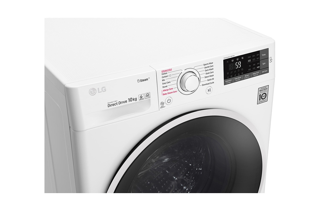 LG Πλυντήριο Ρούχων 10kg,  Ατμού, Inverter Direct Drive™ , F4J6JY0W, thumbnail 3