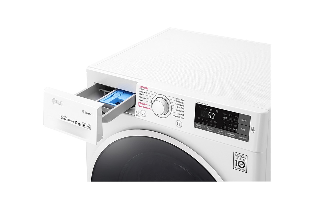 LG Πλυντήριο Ρούχων 10kg,  Ατμού, Inverter Direct Drive™ , F4J6JY0W, thumbnail 5