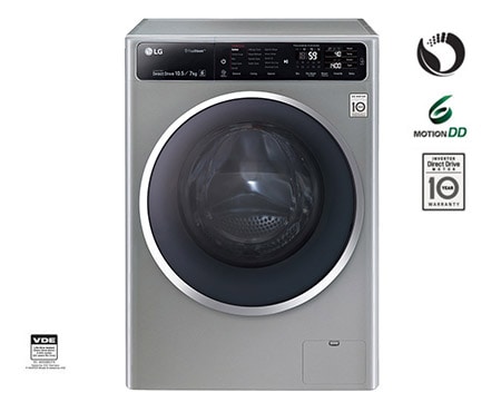 LG Πλυντήριο-Στεγνωτήριο Eco Hybrid 10.5/7kg Ατμού, FH4U1JBH6N