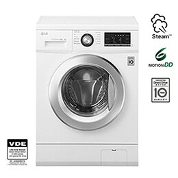 LG Πλυντήριο Ρούχων Direct Drive με τεχνολογία ατμού, 8kg, 1400 στροφές, A+++ -30%2