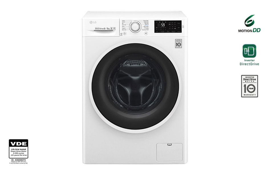 LG Πλυντήριο-Στεγνωτήριο 6 Motion Direct Drive 8/5kg, F4J6TM0W