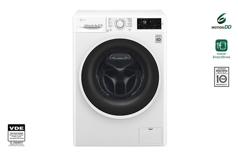 LG Πλυντήριο-Στεγνωτήριο 6 Motion Direct Drive 8/5kg, F4J6TM0W, thumbnail 1