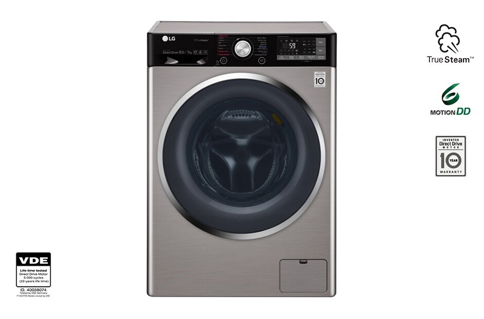LG Πλυντήριο-Στεγνωτήριο 10,5/7 kg Ατμού, F4J9JH2T