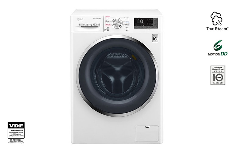 LG Πλυντήριο-Στεγνωτήριο LG 9/6 kg Ατμού, F4J8FH2W, thumbnail 1