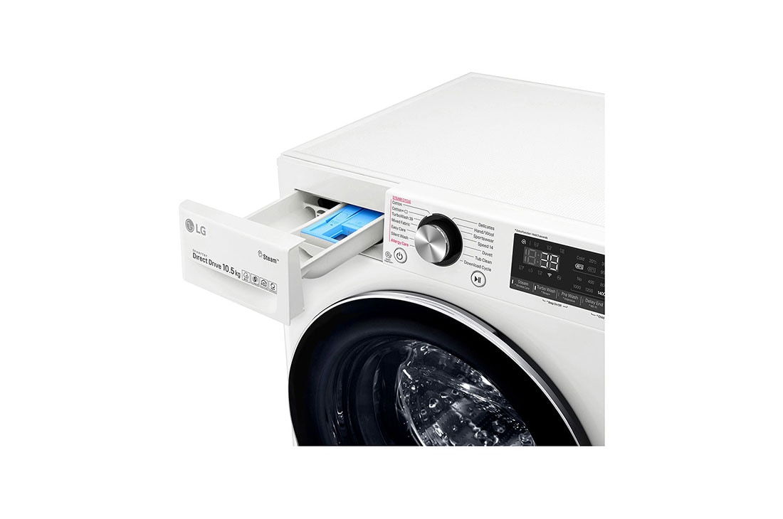 LG Πλυντήριο Ρούχων 10.5kg,  AI DD™, Ατμού, TurboWash 360™ , F4WV910P2, thumbnail 5