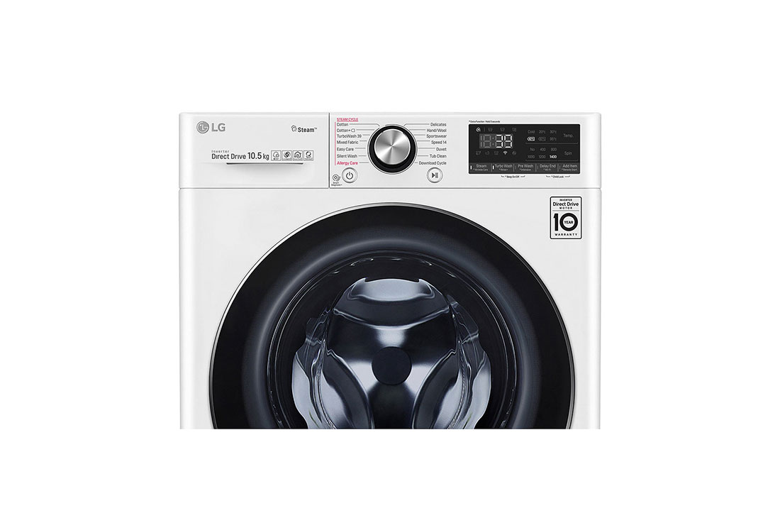 LG Πλυντήριο Ρούχων 10.5kg,  AI DD™, Ατμού, TurboWash 360™ , F4WV910P2, thumbnail 6
