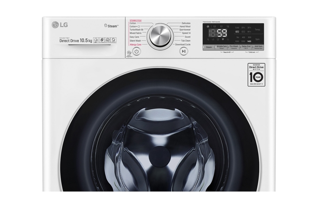 LG Πλυντήριο Ρούχων 10.5kg,  AI DD™, Ατμού, TurboWash™ , F4WV710P1, thumbnail 6