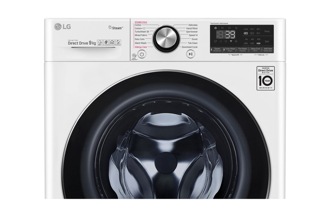 LG Πλυντήριο Ρούχων 9kg, AI DD™, Ατμού, TurboWash 360™  , F4WV909P2, thumbnail 6