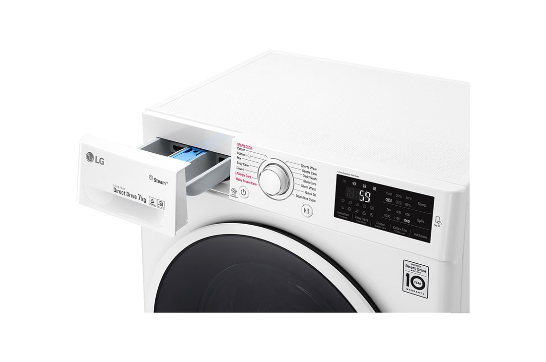 LG Πλυντήριο Ρούχων Slim 7kg,  Ατμού  , F2J6HY0W, thumbnail 6