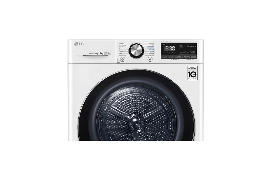 LG Στεγνωτήριο  9kg Υβριδικό με αντλία θερμότητας, RC90V9AV2W, thumbnail 6