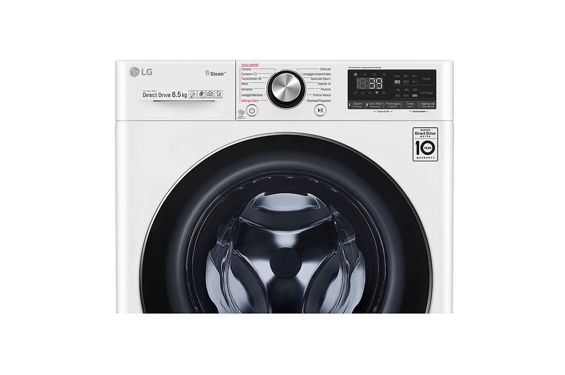 LG Πλυντήριο Ρούχων 8.5kg, AI DD™, Ατμού, TurboWash 360™  , F2WV9S8P2, thumbnail 4