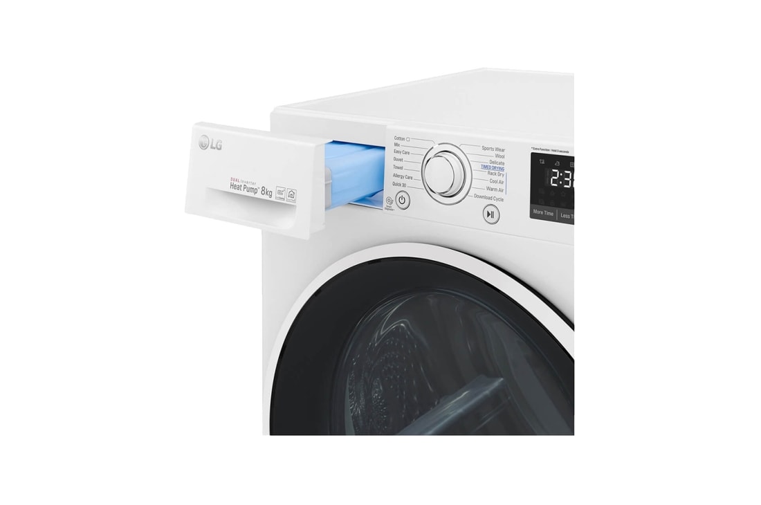 LG Στεγνωτήριο 8kg Υβριδικό με Aντλία θερμότητας, RC80U2AV4Q, thumbnail 5