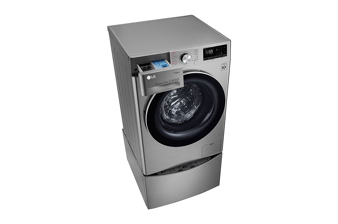 LG Πλυντήριο Ρούχων 8kg,  AI DD™, Ατμού, TurboWash™, F4WV708P2T, thumbnail 9